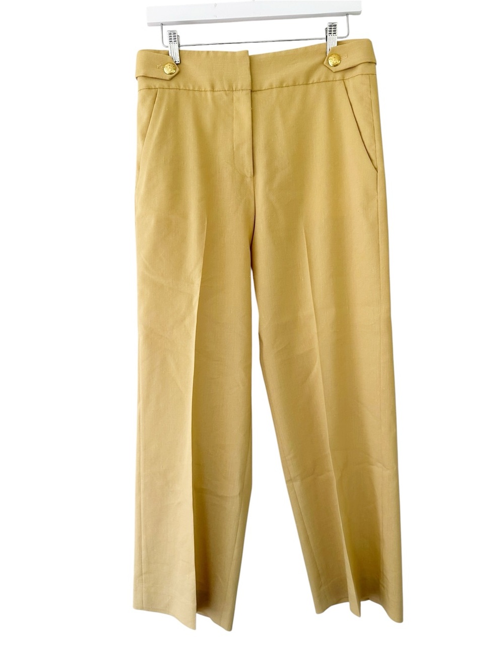 Veronica Beard • Aubrie High Rise Wide Leg Linen Blend Crop Pant - Picture 2 of 11